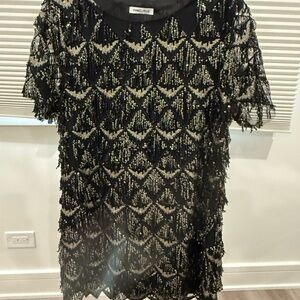 Vvmcurve Black and Gold Women's Dress